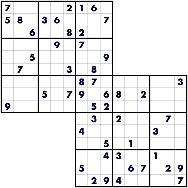Interactive Samurai Sudoku by KrazyDad
